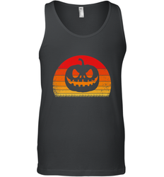 Retro Pumpkin Silhouette  Vintage Halloween Men's Tank Top