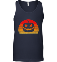 Retro Pumpkin Silhouette  Vintage Halloween Men's Tank Top