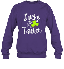 Teacher St. Patrick's Day Shirt, Lucky To Be A Teacher Crewneck Sweatshirt Crewneck Sweatshirt - HHHstores
