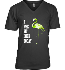 A Wee Bit Irish Today Flamingo St. Patrick's Day Men's V-Neck Men's V-Neck - HHHstores