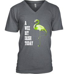 A Wee Bit Irish Today Flamingo St. Patrick's Day Men's V-Neck Men's V-Neck - HHHstores