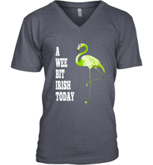 A Wee Bit Irish Today Flamingo St. Patrick's Day Men's V-Neck Men's V-Neck - HHHstores