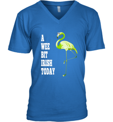 A Wee Bit Irish Today Flamingo St. Patrick's Day Men's V-Neck Men's V-Neck - HHHstores
