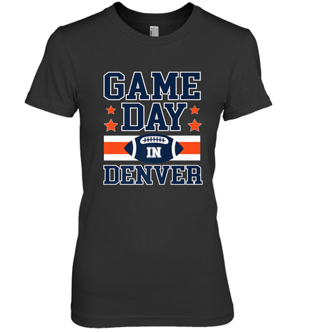 NFL Denver Co Game Day Football Home Team Colors Women's Premium T-Shirt Women's Premium T-Shirt / Black / XS Women's Premium T-Shirt - HHHstores