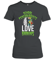 School Psychologists Love Brains Halloween Teacher Women's T-Shirt