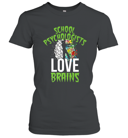School Psychologists Love Brains Halloween Teacher Women's T-Shirt Women's T-Shirt / Black / S Women's T-Shirt - HHHstores
