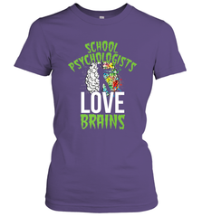 School Psychologists Love Brains Halloween Teacher Women's T-Shirt Women's T-Shirt - HHHstores