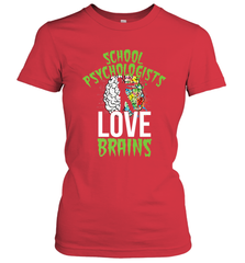 School Psychologists Love Brains Halloween Teacher Women's T-Shirt Women's T-Shirt - HHHstores
