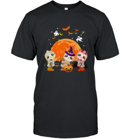 Three Sloths Halloween T shirt Mummy Pumpkin Moon Men's T-Shirt Men's T-Shirt / Black / S Men's T-Shirt - HHHstores
