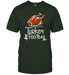 Turkey And Football Thanksgiving Day Football Fan Holiday Gift Men's T-Shirt Men's T-Shirt - HHHstores