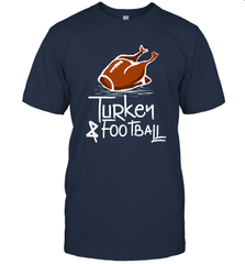 Turkey And Football Thanksgiving Day Football Fan Holiday Gift Men's T-Shirt Men's T-Shirt - HHHstores