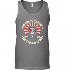 No One Is Illegal On Stolen Land Indigenous Immigrant Men's Tank Top Men's Tank Top - HHHstores