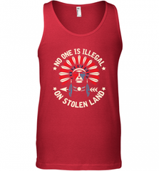 No One Is Illegal On Stolen Land Indigenous Immigrant Men's Tank Top Men's Tank Top - HHHstores