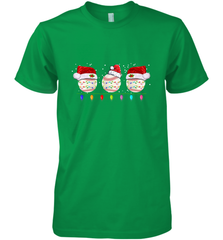 Three Baseball Balls Christmas Gift Santa Xmas lights Snow Men's Premium T-Shirt Men's Premium T-Shirt - HHHstores