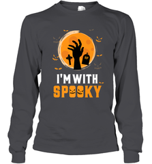 I'm With Spooky  Scary Halloween Costume Gift Long Sleeve T-Shirt Long Sleeve T-Shirt - HHHstores