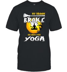 My Broom Broke So Now I Go Yoga Funny Halloween Costume Gift Men's T-Shirt Men's T-Shirt - HHHstores