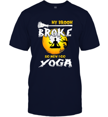 My Broom Broke So Now I Go Yoga Funny Halloween Costume Gift Men's T-Shirt Men's T-Shirt - HHHstores