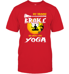 My Broom Broke So Now I Go Yoga Funny Halloween Costume Gift Men's T-Shirt Men's T-Shirt - HHHstores