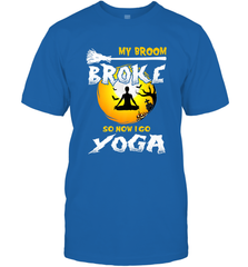 My Broom Broke So Now I Go Yoga Funny Halloween Costume Gift Men's T-Shirt Men's T-Shirt - HHHstores