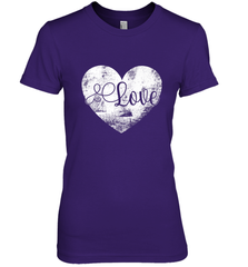 Love Valentines Day Heart Vintage Gift For Men Women Women's Premium T-Shirt Women's Premium T-Shirt - HHHstores