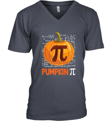 Pumpkin Pi Shirt Math Halloween Thanksgiving Costume Pie Day Men's V-Neck Men's V-Neck - HHHstores