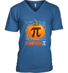 Pumpkin Pi Shirt Math Halloween Thanksgiving Costume Pie Day Men's V-Neck Men's V-Neck - HHHstores