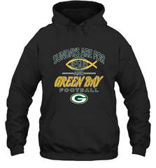 Sundays Are For Jesus and Green Bay Funny Christian Football 1 Hooded Sweatshirt Hooded Sweatshirt - HHHstores