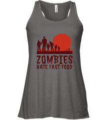 Zombies Hate Fast Food Funny Halloween Women's Racerback Tank Women's Racerback Tank - HHHstores