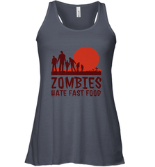 Zombies Hate Fast Food Funny Halloween Women's Racerback Tank Women's Racerback Tank - HHHstores