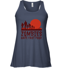 Zombies Hate Fast Food Funny Halloween Women's Racerback Tank Women's Racerback Tank - HHHstores