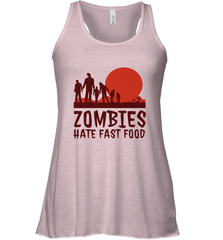 Zombies Hate Fast Food Funny Halloween Women's Racerback Tank Women's Racerback Tank - HHHstores