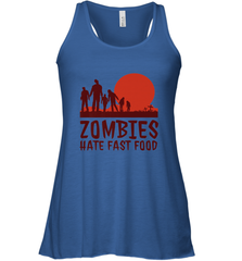 Zombies Hate Fast Food Funny Halloween Women's Racerback Tank Women's Racerback Tank - HHHstores