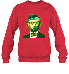 Abraham Lincoln St Patricks Day Crewneck Sweatshirt Crewneck Sweatshirt - HHHstores