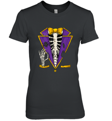 Skeleton Tuxedo Suit Halloween Costume Bones Women's Premium T-Shirt