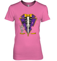 Skeleton Tuxedo Suit Halloween Costume Bones Women's Premium T-Shirt Women's Premium T-Shirt - HHHstores