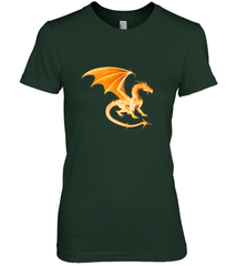 Beautiful Mystical Dragon Orange Fire Silhouette Premium T Shirt77 Women's Premium T-Shirt Women's Premium T-Shirt - HHHstores