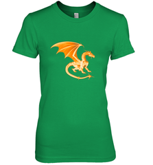Beautiful Mystical Dragon Orange Fire Silhouette Premium T Shirt77 Women's Premium T-Shirt Women's Premium T-Shirt - HHHstores