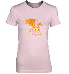 Beautiful Mystical Dragon Orange Fire Silhouette Premium T Shirt77 Women's Premium T-Shirt Women's Premium T-Shirt - HHHstores