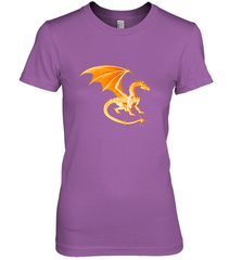 Beautiful Mystical Dragon Orange Fire Silhouette Premium T Shirt77 Women's Premium T-Shirt Women's Premium T-Shirt - HHHstores