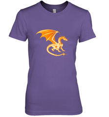 Beautiful Mystical Dragon Orange Fire Silhouette Premium T Shirt77 Women's Premium T-Shirt Women's Premium T-Shirt - HHHstores