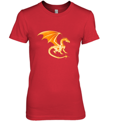 Beautiful Mystical Dragon Orange Fire Silhouette Premium T Shirt77 Women's Premium T-Shirt Women's Premium T-Shirt - HHHstores