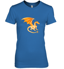 Beautiful Mystical Dragon Orange Fire Silhouette Premium T Shirt77 Women's Premium T-Shirt Women's Premium T-Shirt - HHHstores
