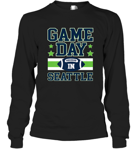 NFL Seattle Wa. Game Day Football Home Team Long Sleeve T-Shirt Long Sleeve T-Shirt / Black / S Long Sleeve T-Shirt - HHHstores