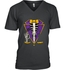 Skeleton Tuxedo Suit Halloween Costume Bones Men's V-Neck Men's V-Neck - HHHstores