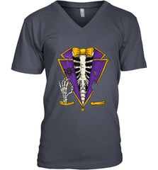 Skeleton Tuxedo Suit Halloween Costume Bones Men's V-Neck Men's V-Neck - HHHstores