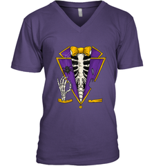 Skeleton Tuxedo Suit Halloween Costume Bones Men's V-Neck Men's V-Neck - HHHstores