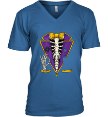 Skeleton Tuxedo Suit Halloween Costume Bones Men's V-Neck Men's V-Neck - HHHstores
