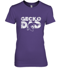 Vintage Gecko Dad  Animal Daddy Fathers Day Gecko Women's Premium T-Shirt Women's Premium T-Shirt - HHHstores
