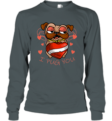 I Pug You Cute Valentines Day Love Heart Pug Dog Valentine Long Sleeve T-Shirt Long Sleeve T-Shirt - HHHstores