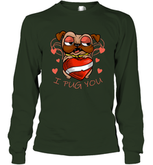 I Pug You Cute Valentines Day Love Heart Pug Dog Valentine Long Sleeve T-Shirt Long Sleeve T-Shirt - HHHstores